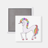 Aimant Licorne arc-en-ciel mignonne (Recto/Verso)