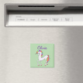 Aimant Licorne arc-en-ciel mignonne (In Situ (Lave-vaisselle))