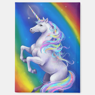Aimant Licorne avec Arc-en-Ciel