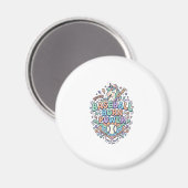 Aimant Licorne Baseball Corne Puissance Kawaii Conception (Recto/Verso)