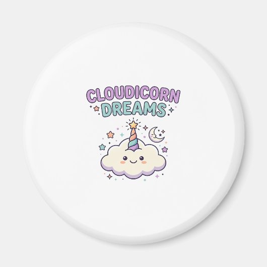 Aimant Licorne Cloudicorn Rêves Tendance Graphique Tee De (Devant)