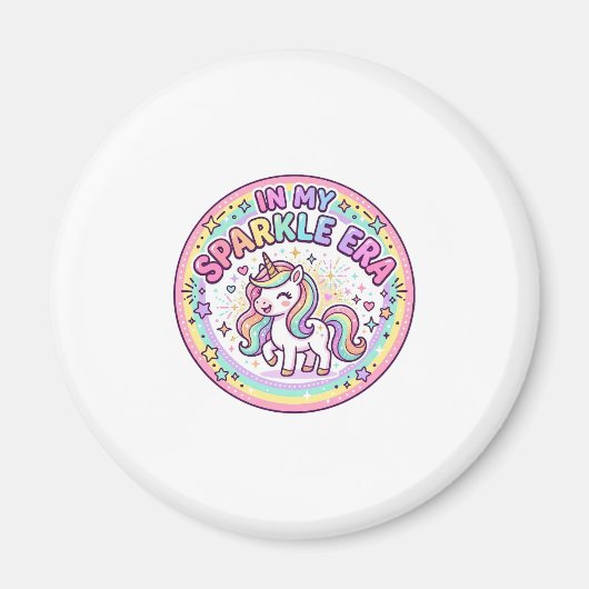 Aimant Licorne Dans Mon Ère De Brillance Drôle Impression (Devant)