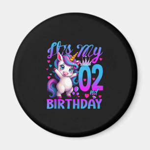Aimant licorne de 2ème anniversaire C'est mon Débardeur d