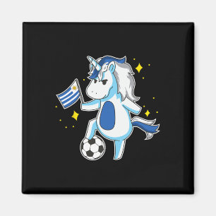 Aimant Licorne de football maillot Uruguay conception uru