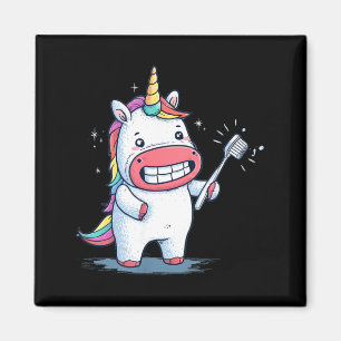 Aimant Licorne Drôle de soins dentaires avec graphique de