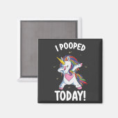 Aimant Licorne Drôle Que J'ai Chié Aujourd'hui (Recto/Verso)