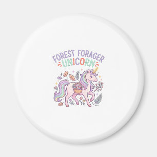 Aimant Licorne Forest Forager Licorne Conception Graphiqu