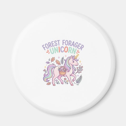 Aimant Licorne Forest Forager Licorne Conception Graphiqu (Devant)