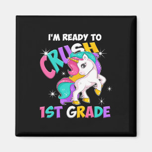 Aimant Licorne Je suis prêt à écraser les filles de 1re a