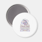 Aimant Licorne Lune Enfant Licorne Conception Originale Z (Recto/Verso)