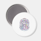 Aimant Licorne Magical Little Squad Conception Graphique (Recto/Verso)