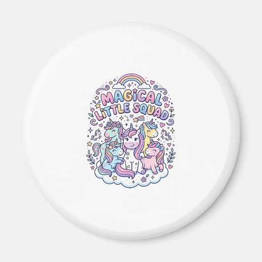 Aimant Licorne Magical Little Squad Conception Graphique (Devant)