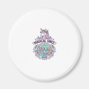 Aimant Licorne Magique Depuis Année Conception Graphique