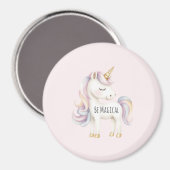 Aimant Licorne Magique Rose Violet (Recto/Verso)