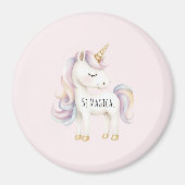 Aimant Licorne Magique Rose Violet (Devant)