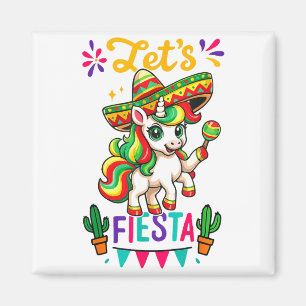 Aimant Licorne Mignonne Cinco De Mayo Faisons La Fête Fil