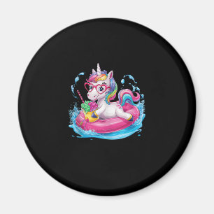 Aimant Licorne Mignonne qui Profite de la Glace Amusement
