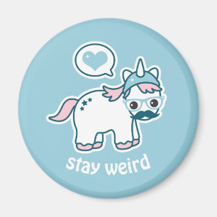 Aimant Licorne nerd mignonne