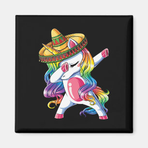 Aimant Licorne qui fait dabber drôle Cinco De Mayo Femmes