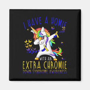 Aimant Licorne qui fait le dab Je connais un pote avec un