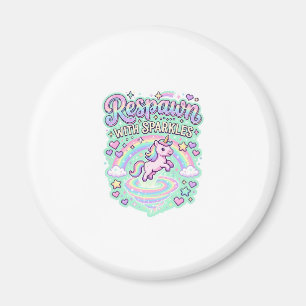Aimant Licorne Réapparition avec des Paillettes Vecteur P
