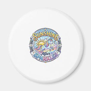 Aimant Licorne Sunshine Après Paillettes POD Prêt Marketp