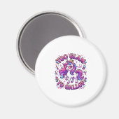 Aimant Licorne Trop Glamour pour Galoper Impression sur D (Recto/Verso)