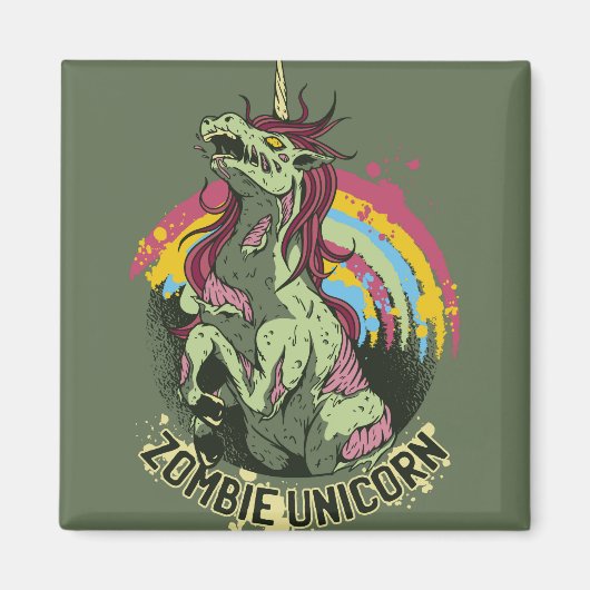 Aimant licorne zombie (Devant)