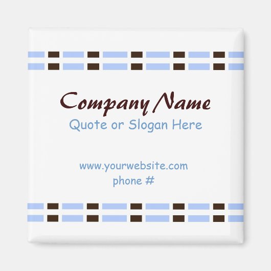 Aimant Lien bleu et chocolat Conception du bureau (Devant)