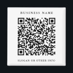Aimant Lien vers le site Web du code QR Black & White Bus<br><div class="desc">Créez votre propre aimant d'entreprise personnalisé avec un lien de site Web de code QR. Pour une personnalisation plus avancée de cette conception,  cliquez sur le BOUTON OUTIL DESIGN BLEU.</div>