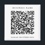 Aimant Lien vers le site Web du code QR Black & White Bus<br><div class="desc">Créez votre propre aimant d'entreprise personnalisé avec un lien de site Web de code QR. Pour une personnalisation plus avancée de cette conception,  cliquez sur le BOUTON OUTIL DESIGN BLEU.</div>