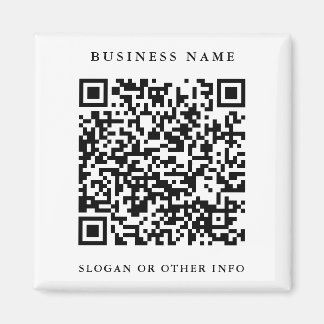 Aimant Lien vers le site Web du code QR Black & White Bus