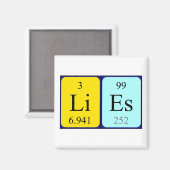 Aimant Lies l'aimant de nom de table périodique (Recto/Verso)