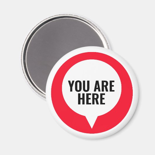 Aimant Lieu amusant Vous êtes ici Design (Recto/Verso)