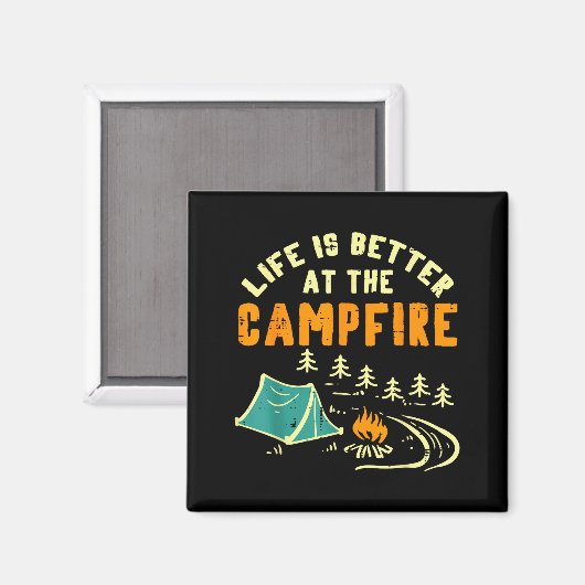Aimant Life Better Campfire Camng Camper Boys Girl Kids M (Recto/Verso)