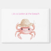 Aimant Life is better at the beach crab (Recto)