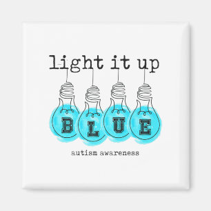 Aimant Light It Up Blue Sensibilisation sur l'autisme Pre