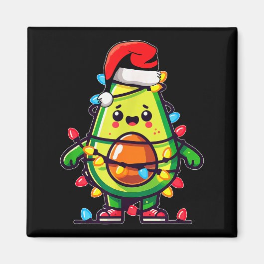Aimant Lighting Avocado Ugly Christmas Sweater Guacamole  (Devant)