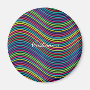 Aimant Ligne Abstraite cool de Wavy art Thunder_Cove