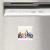 Aimant Ligne aérienne colorée Seattle (In Situ (Lave-vaisselle))