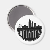 Aimant Ligne aérienne stylisée moderne Atlanta Georgia (Recto/Verso)