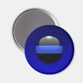 Aimant Ligne bleue mince (Recto/Verso)