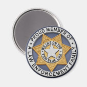 Aimant Ligne bleue mince (Recto/Verso)