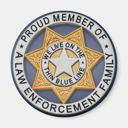 Aimant Ligne bleue mince (Devant)