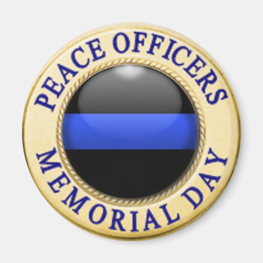 Aimant Ligne bleue mince (Devant)