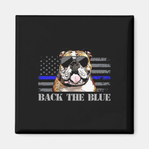Aimant Ligne Bleue Mince Drapeau américain Police Chien