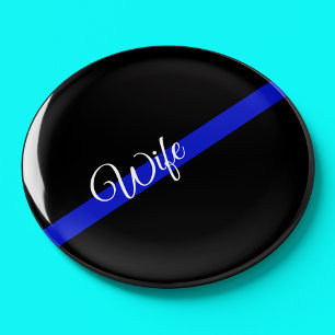 Aimant Ligne Bleue Mince : Femme de police