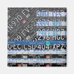 Aimant Ligne bleue mince Michigan Drapeau par Design Turn