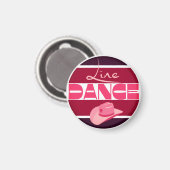 Aimant Ligne danse Love Cowboyhat rose (Recto/Verso)