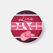 Aimant Ligne danse Love Cowboyhat rose (Devant)